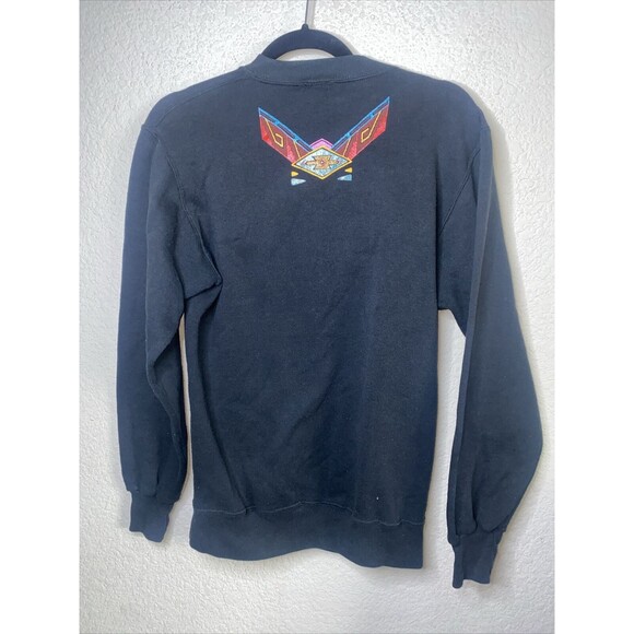 jerzees Native American Sweater Tribal Indian Feather Aztec Beads M USA 3D - Picture 8 of 11